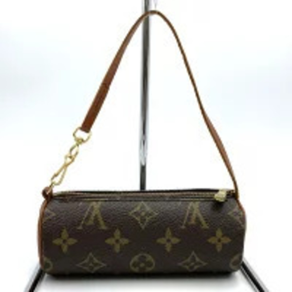Louis Vuitton Clutch Pouch Handbag Papillon Pochette Monogram Brown